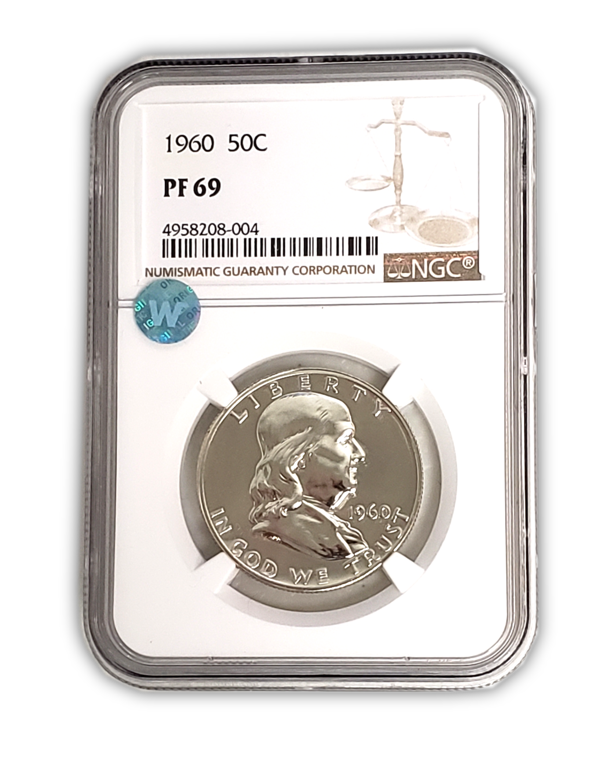1960 Franklin Silver Half Dollar - NGC PF69 Sight White