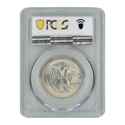1939 D Walking Liberty Silver Half Dollar - PCGS MS66 Sight White