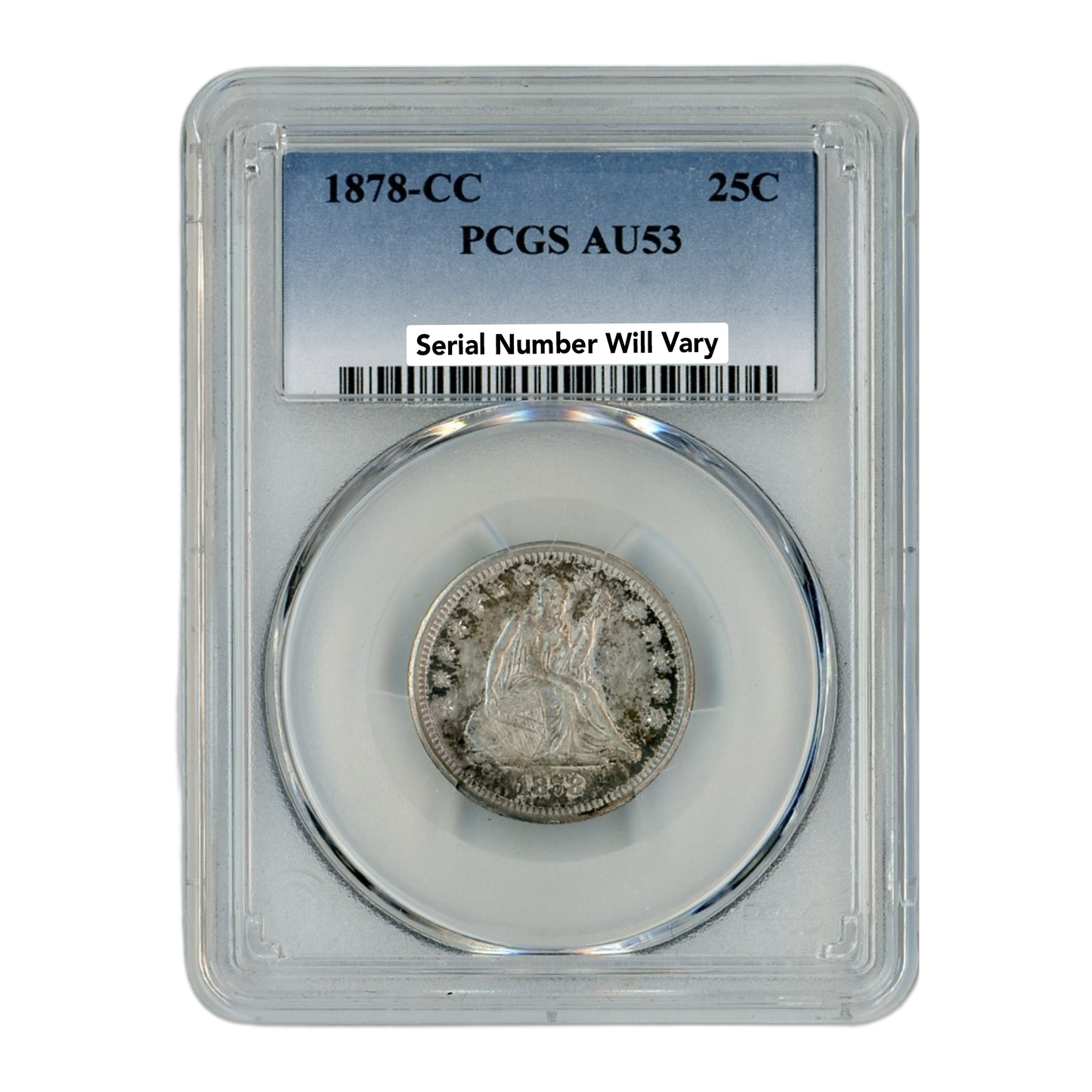 1878-CC Seated Liberty Quarter Carson City - PCGS AU53