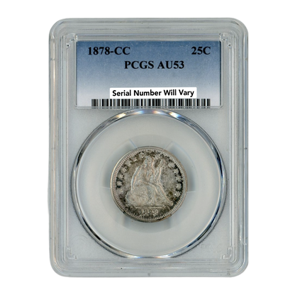 1878-CC Seated Liberty Quarter Carson City - PCGS AU53