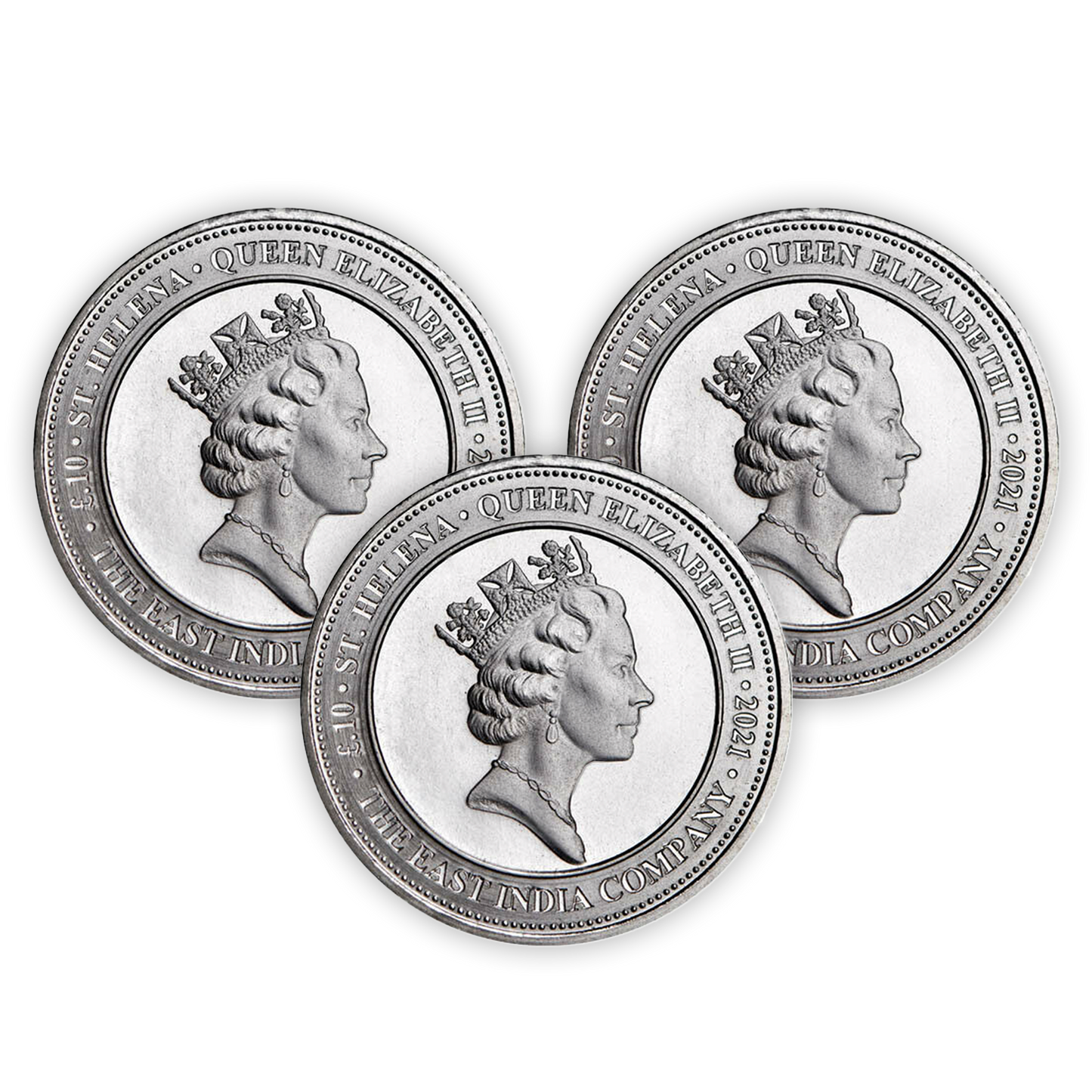 St. Helena Spade Guinea Shield 1/10 oz  - 3 Pack