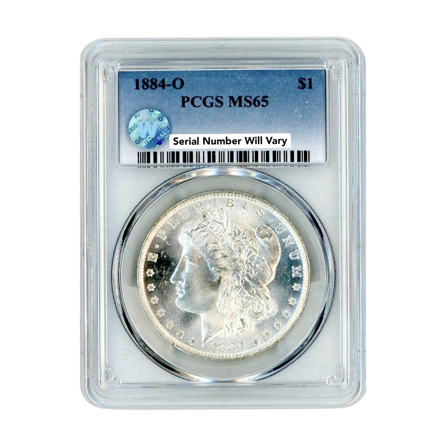 1884 Morgan Silver Dollar New Orleans - PCGS MS65 Sight White
