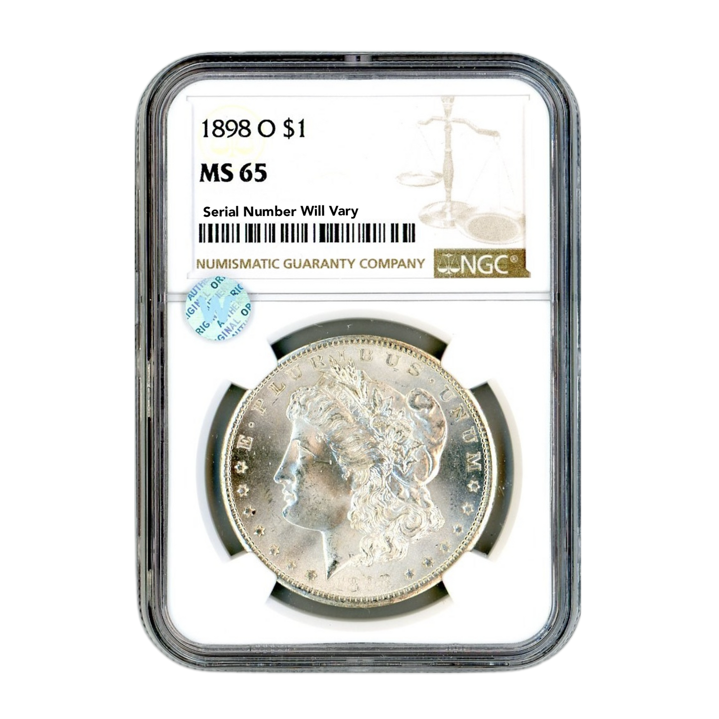 1898-O Morgan Silver Dollar New Orleans - NGC MS65
