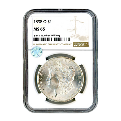 1898-O Morgan Silver Dollar New Orleans - NGC MS65