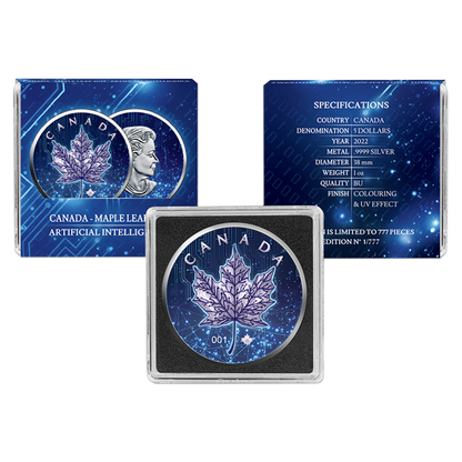 2022 1 oz Candian Maple Silver Artificial Intelligence