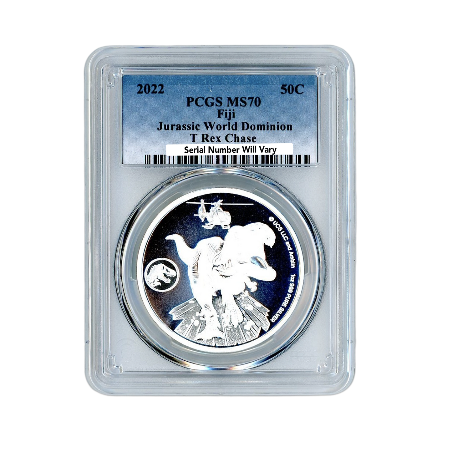 2022 Jurassic World Dominion T Rex Chase - PCGS MS70
