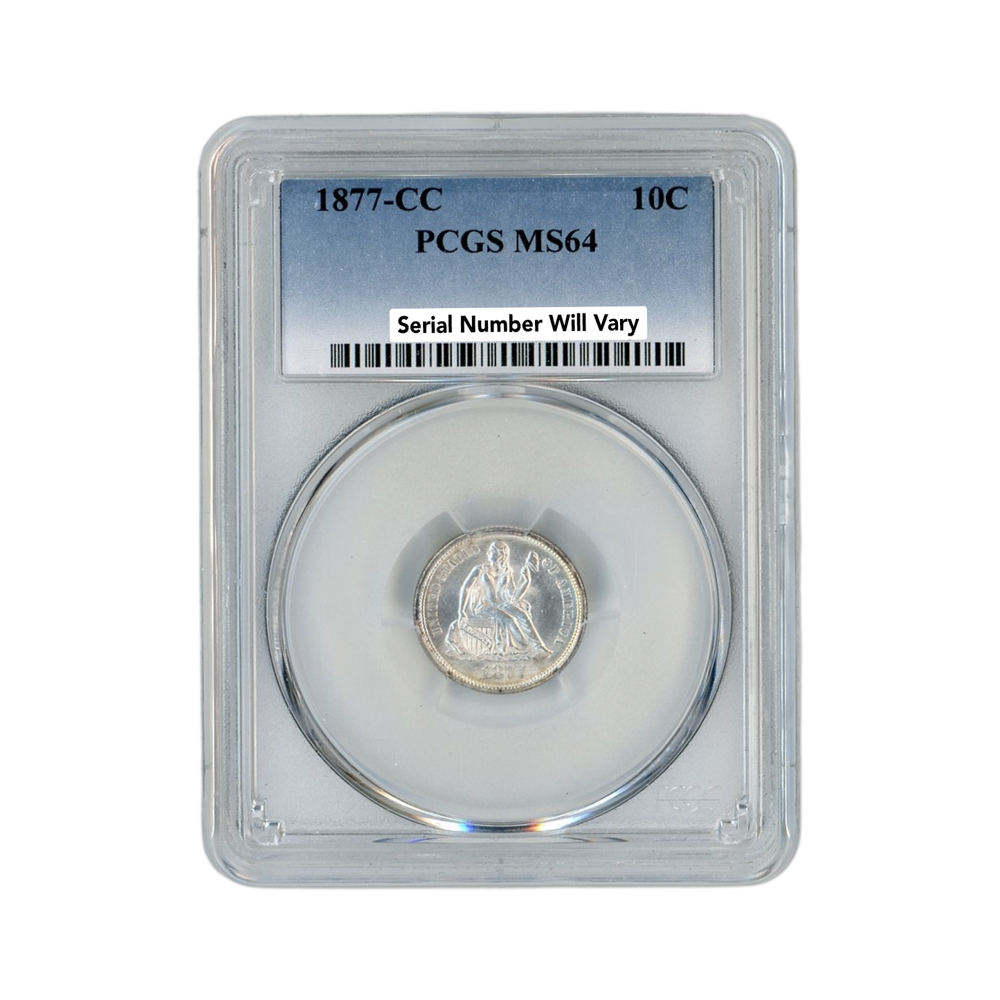 1877-CC Seated Liberty Dime - PCGS MS64