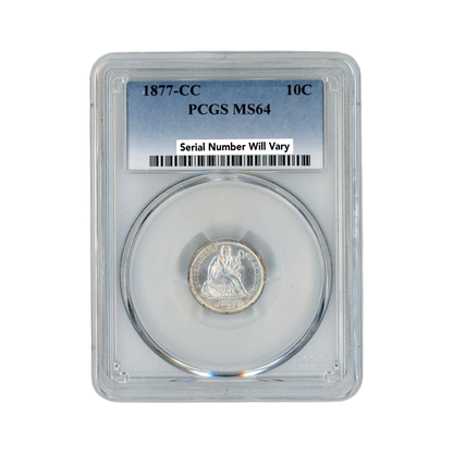 1877-CC Seated Liberty Dime - PCGS MS64