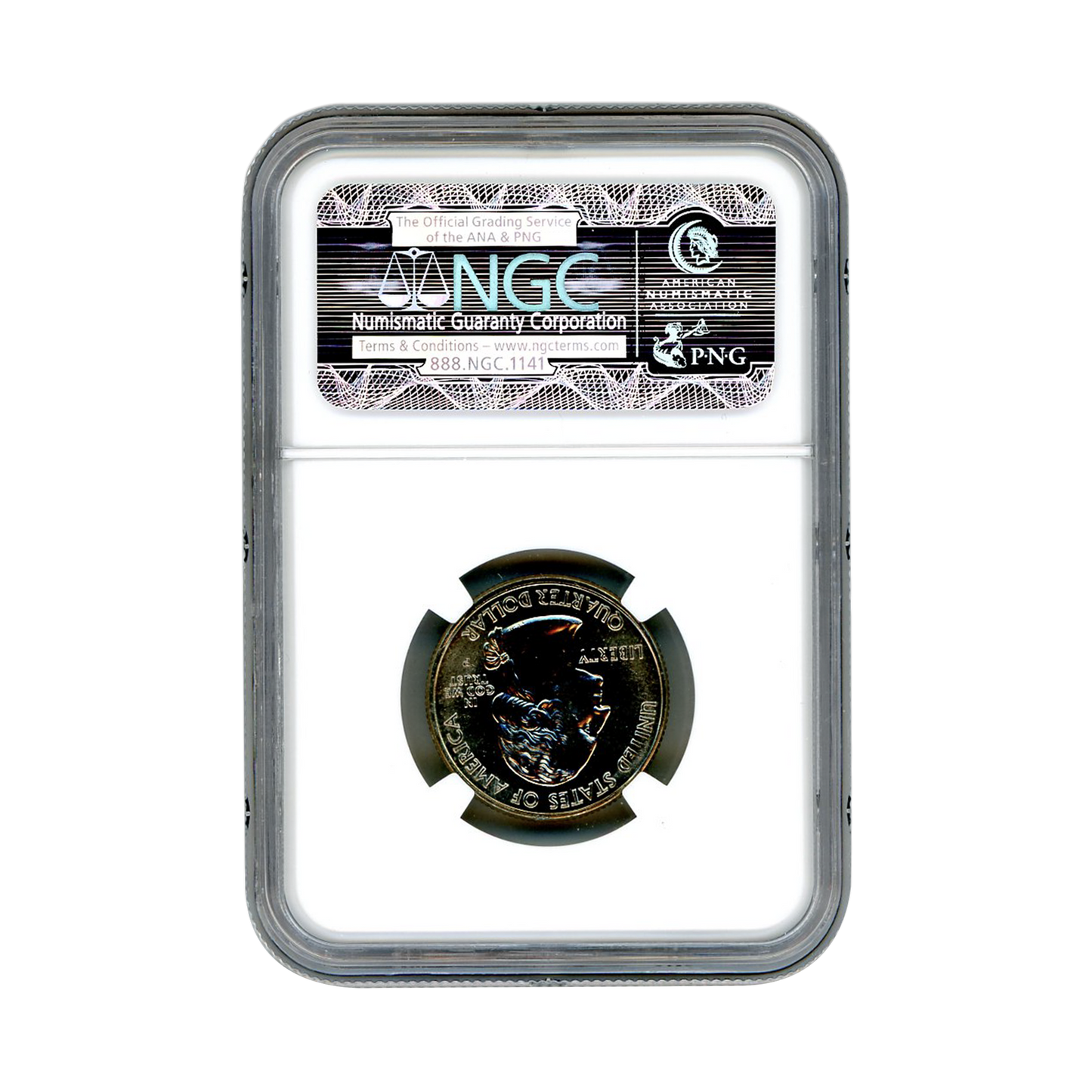 2005 West Virginia Quarter Dollar Philadelphia- "The Green Find" Mint Error - NGC MS66