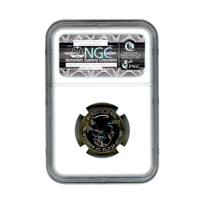 2005 West Virginia Quarter Dollar Philadelphia- "The Green Find" Mint Error - NGC MS66