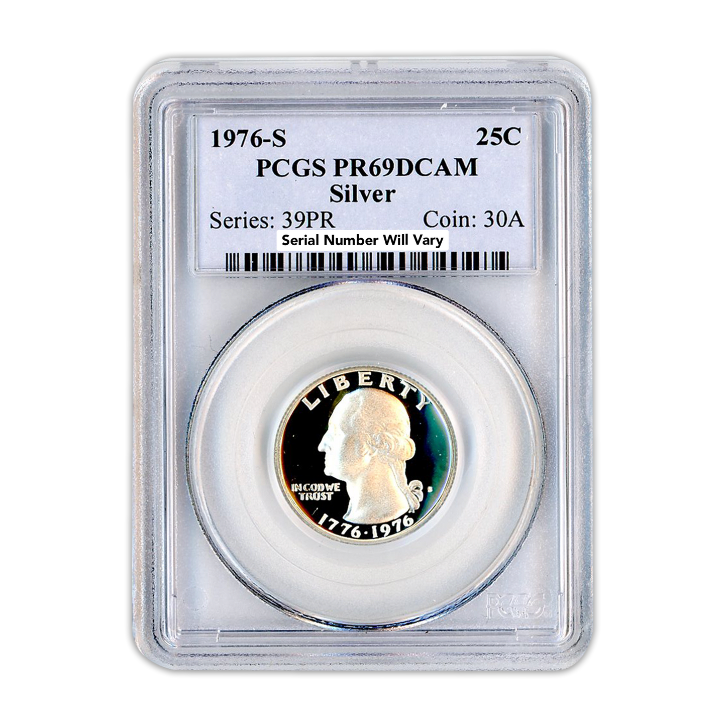 1976 Washington Silver Quarter San Francisco -  PCGS PR69 DCAM