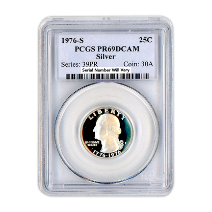 1976 Washington Silver Quarter San Francisco -  PCGS PR69 DCAM