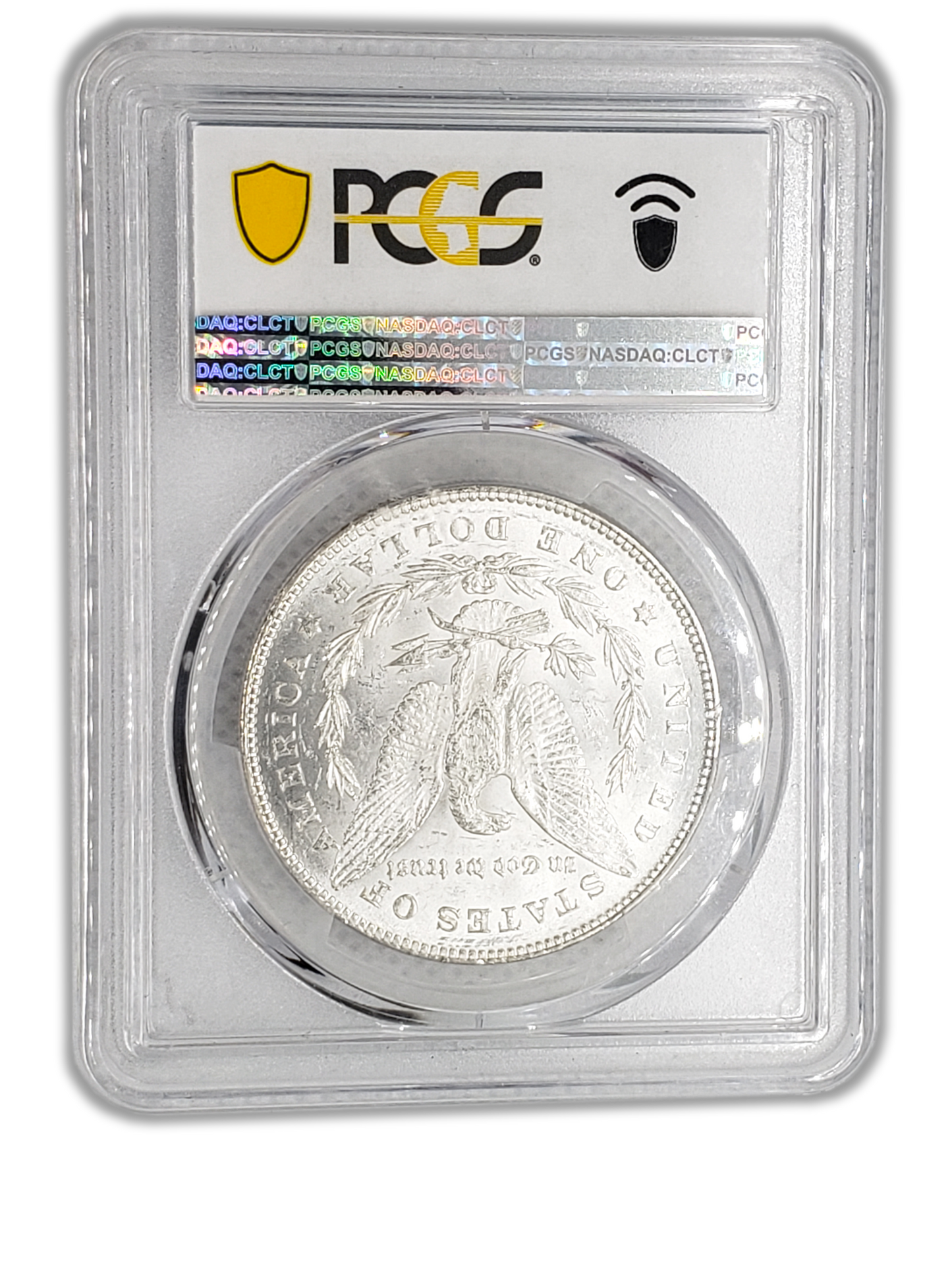 1878 Morgan Silver Dollar 7 Tailfeathers Philadelphia - PCGS MS63 Sight White