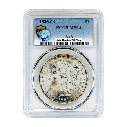 1885-CC Morgan Silver Dollar Carson City - PCGS MS64 Sight White