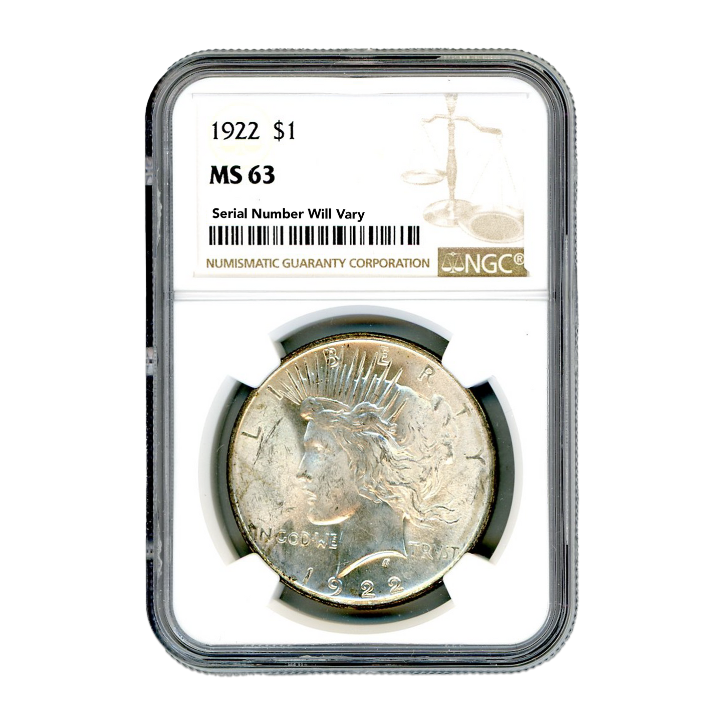 1922 Peace Dollar - NGC MS63