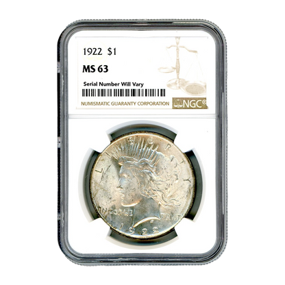 1922 Peace Dollar - NGC MS63