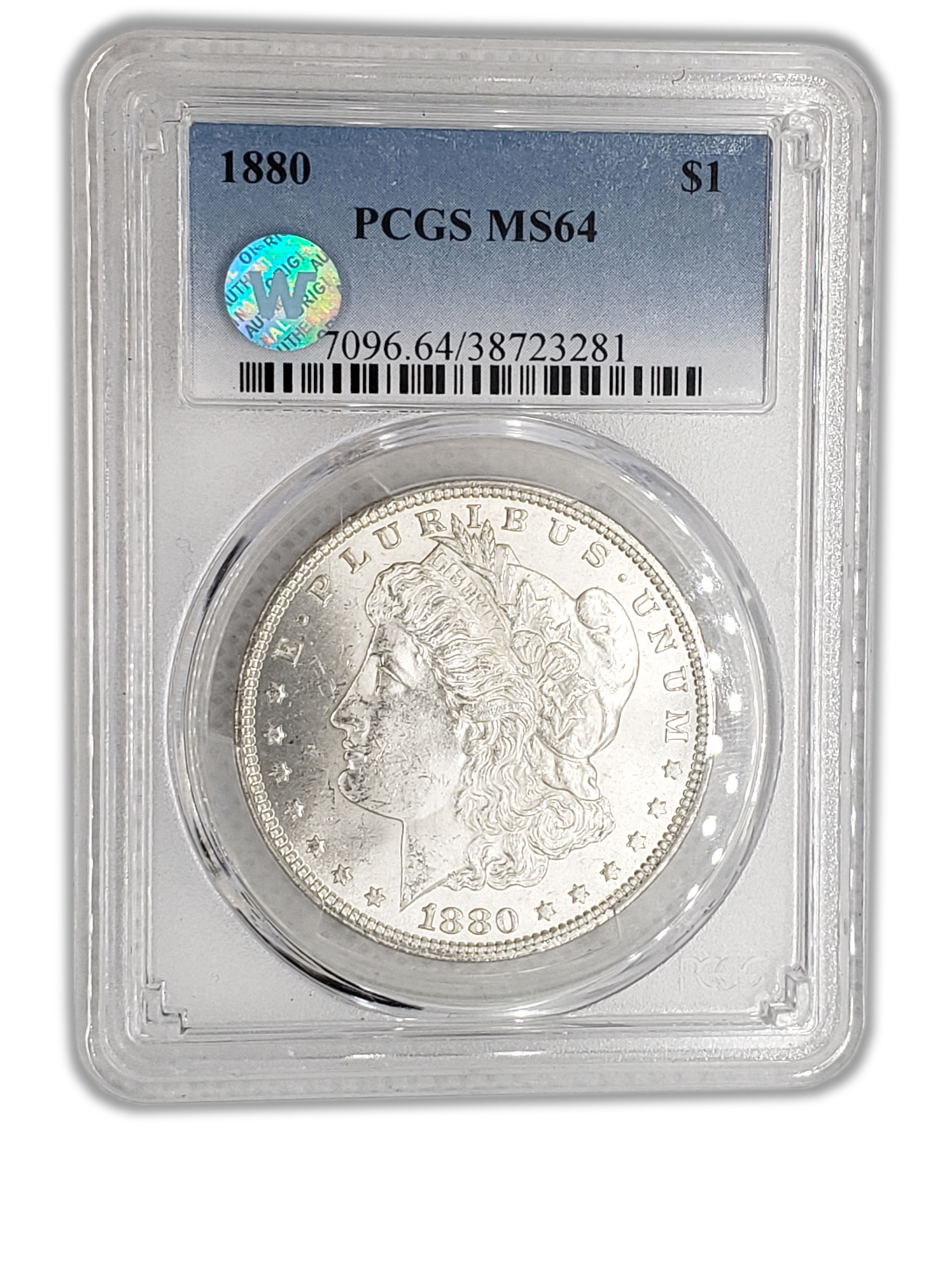 1880 Morgan Silver Dollar Philadelphia - PCGS MS64 Sight White
