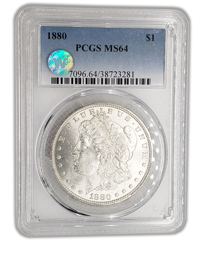 1880 Morgan Silver Dollar Philadelphia - PCGS MS64 Sight White