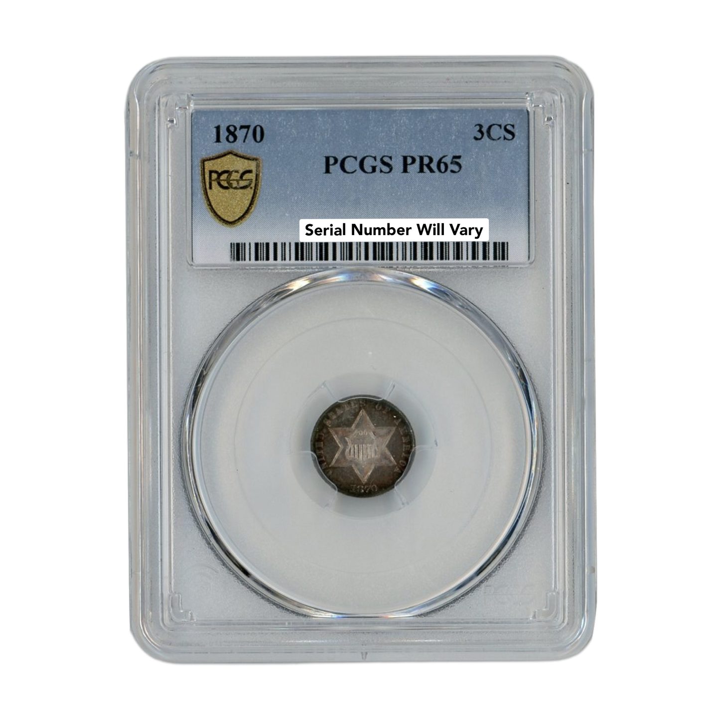 1870 Three Cent Silver - PCGS PR65