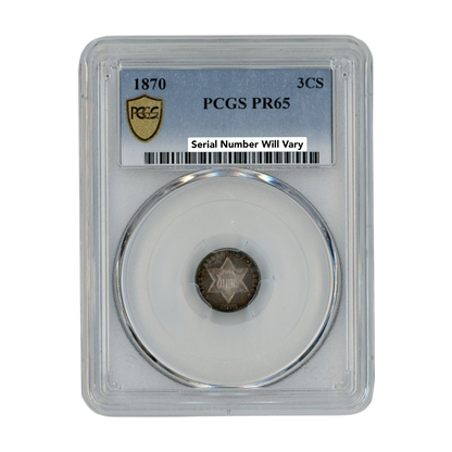 1870 Three Cent Silver - PCGS PR65