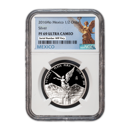 2016 Mexico Libertad - 1/2 Oz Silver Proof - NGC PF69