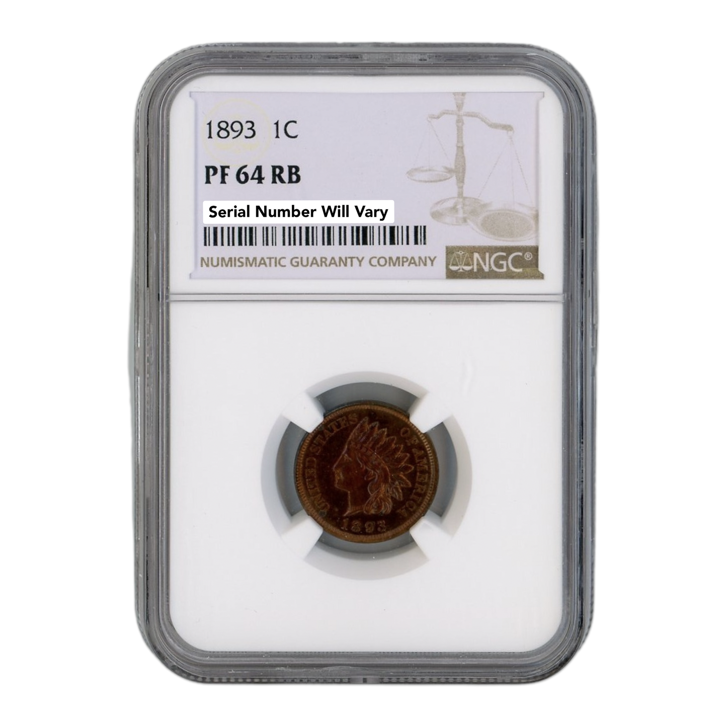 1893 Indian Cent - NGC PF64 RB