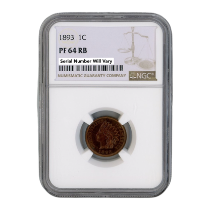 1893 Indian Cent - NGC PF64 RB
