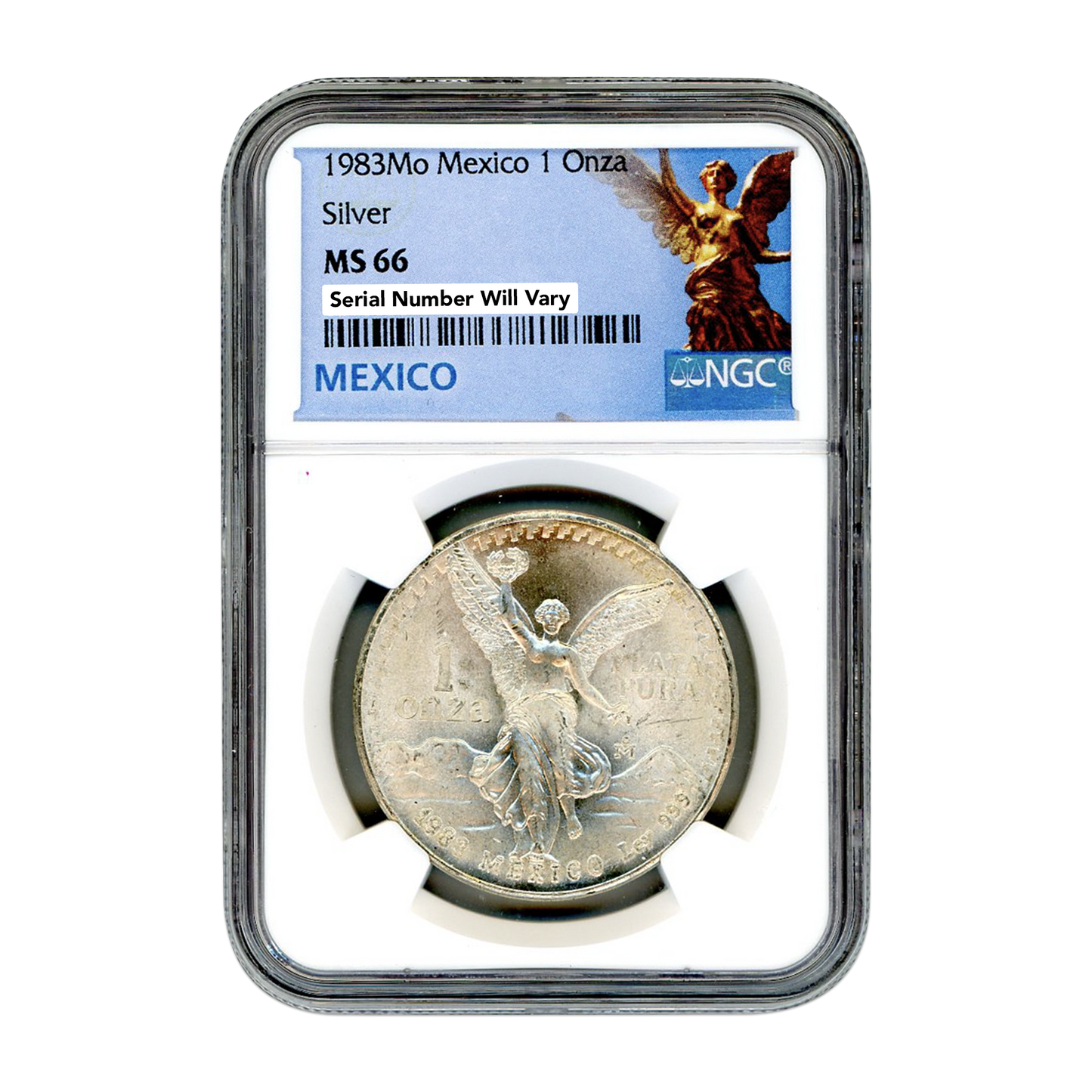 1983 Mexican Libertad - 1oz Silver  NGC MS66