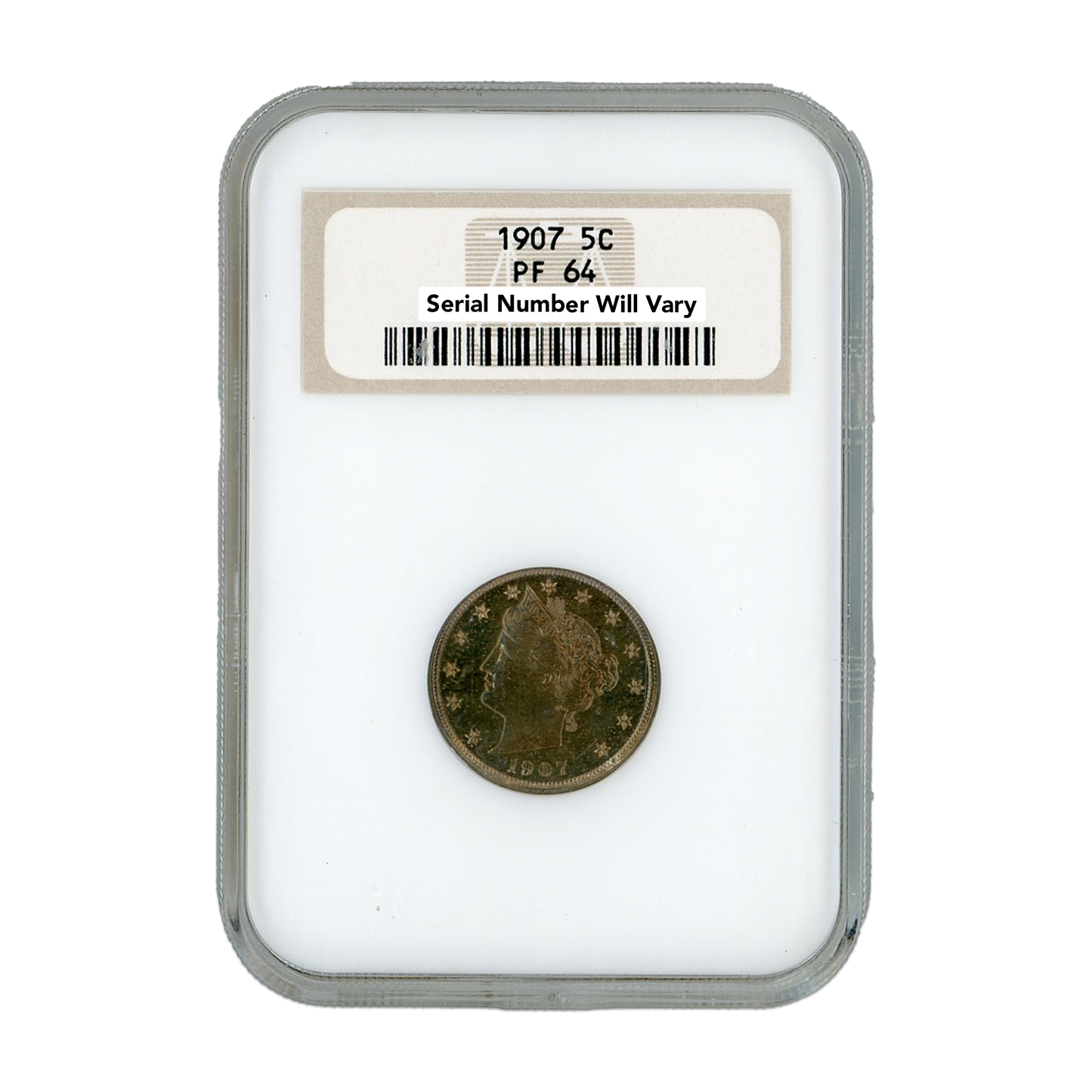 1907 Liberty Head Nickel - NGC PF64
