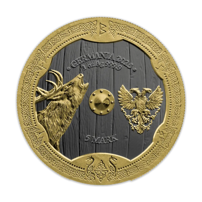 2023 Valkyries - Ostara Valhalla 1 oz Silver Black Ruthenium & Gold Brilliant Uncirculated