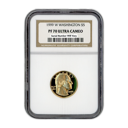 1999 $5 Washington Gold - NGC PF70 Ultra Cameo