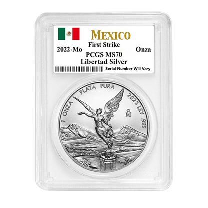 2022 1 oz Mexican Libertad Silver Coin PCGS MS70 First Strike