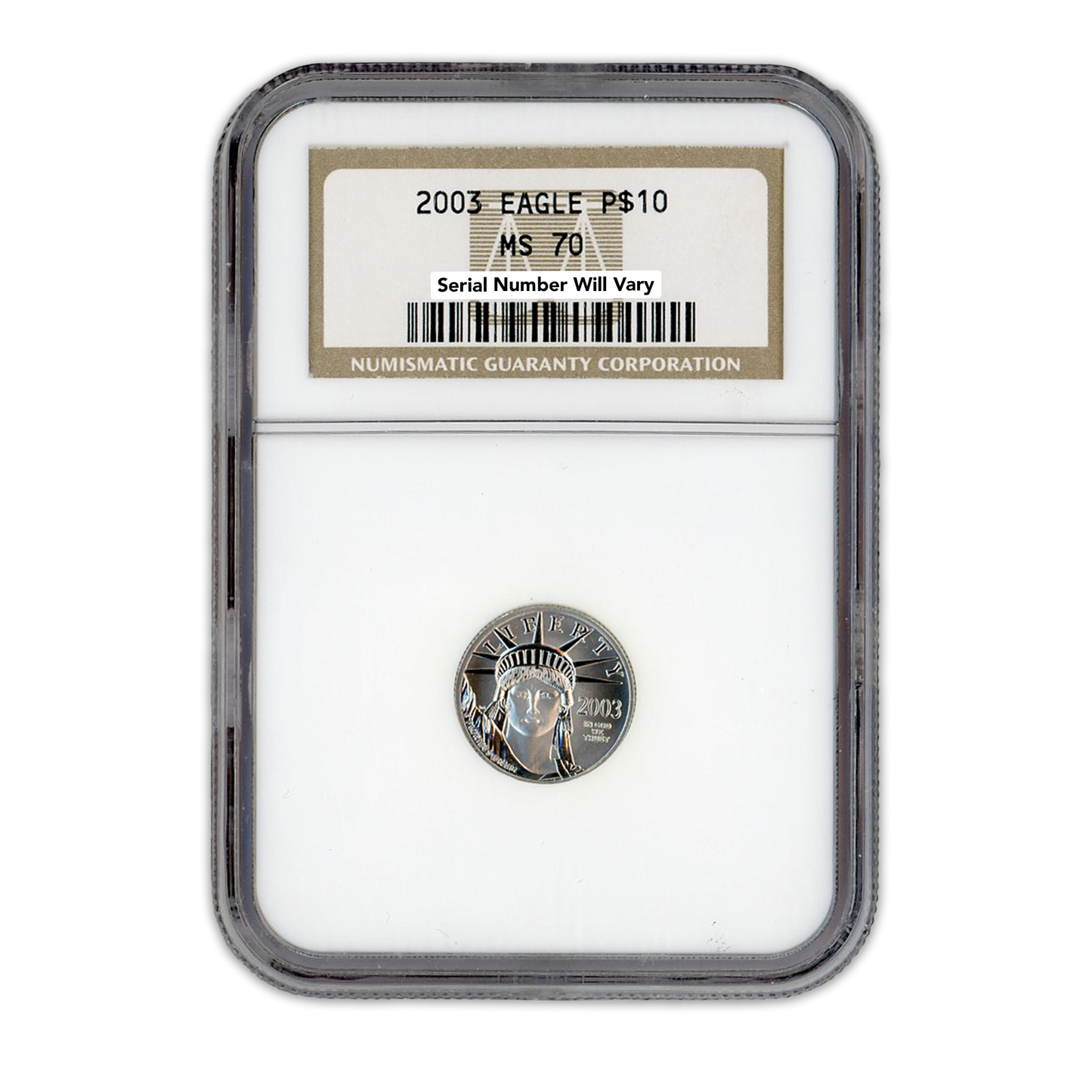 2003 $10 Statue of Liberty - NGC MS70