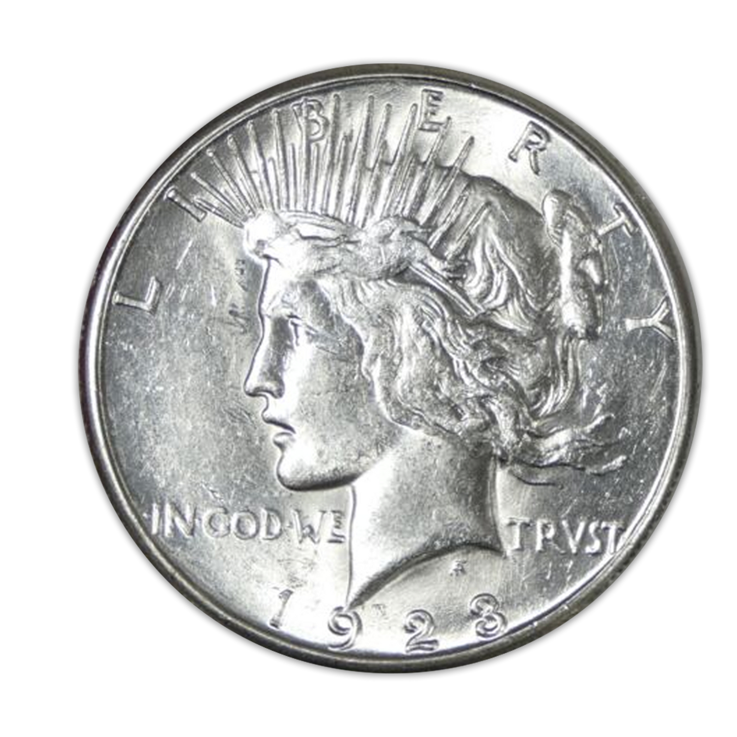 1923 D Peace Silver Dollar Denver - Brilliant Uncirculated