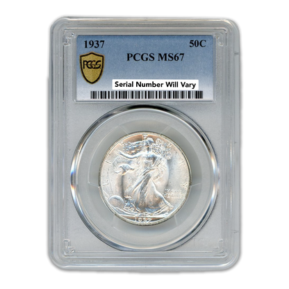 1937 Walking Liberty Silver Half Dollar - PCGS MS67