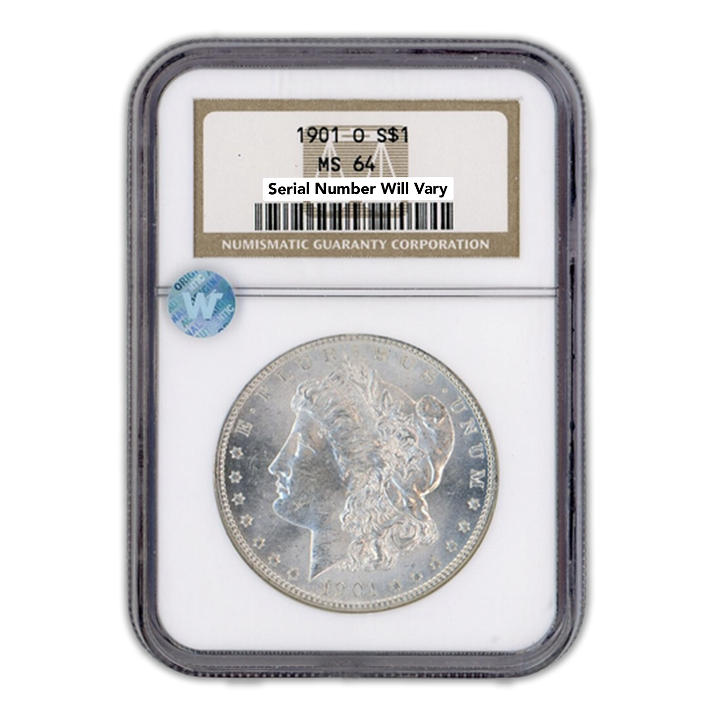 1901 Morgan Silver Dollar New Orleans - NGC MS64 Sight White