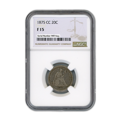 1875-CC Twenty Cent Silver Carson City - NGC F15
