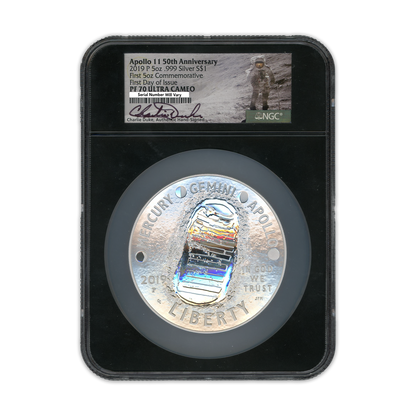 2019 Apollo 11 Charlie Duke PF 70 5 Coin Set NGC