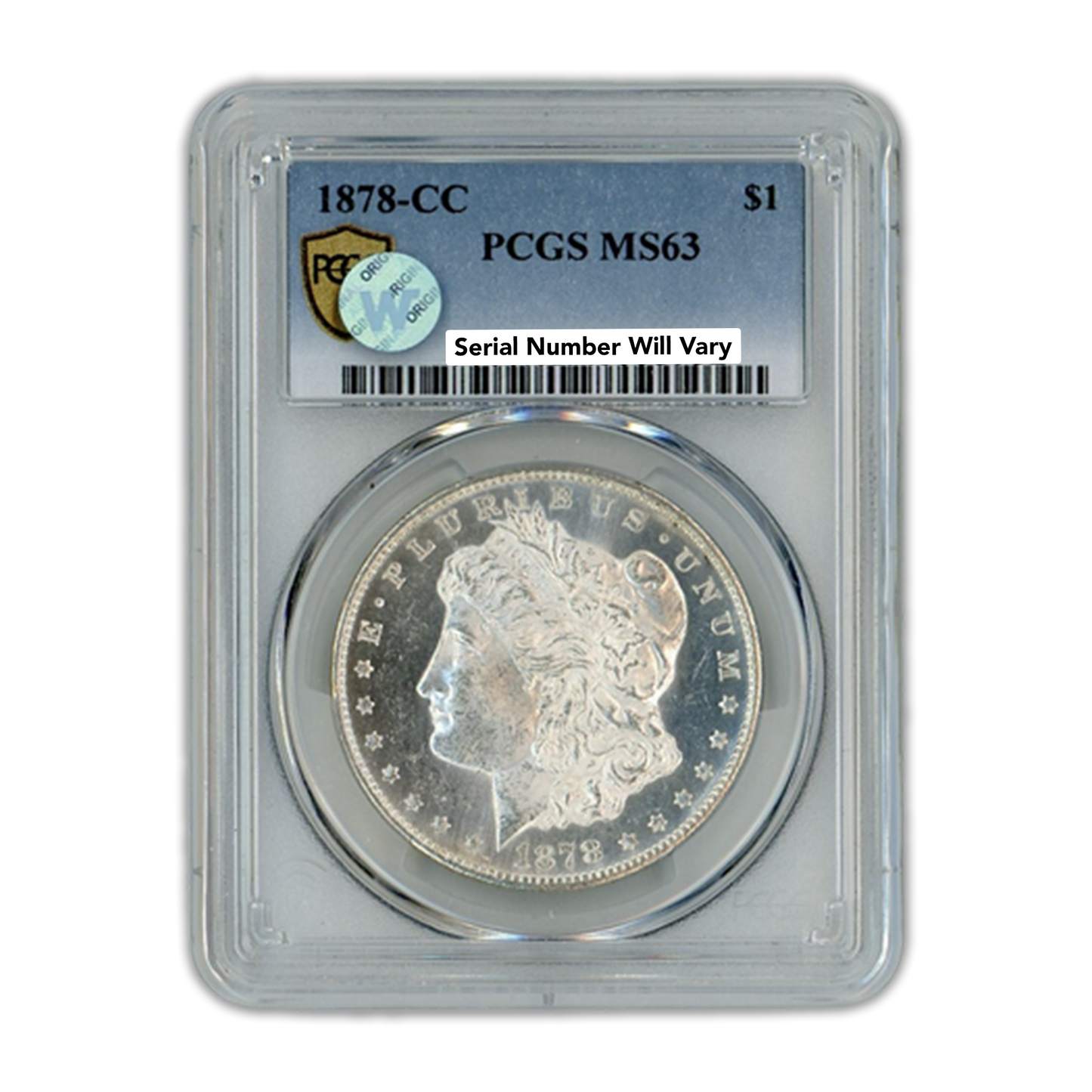 1878-CC Morgan Silver Dollar Carson City - PCGS MS63 Sight White