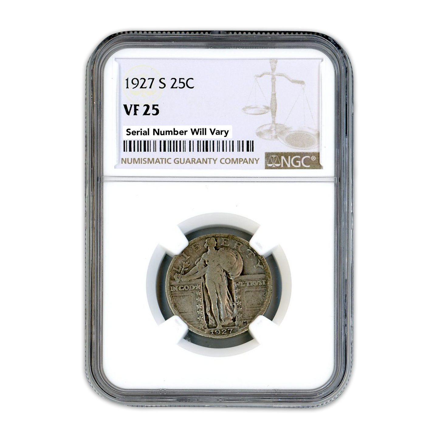 1927 S Standing Liberty Quarter - NGC VF25