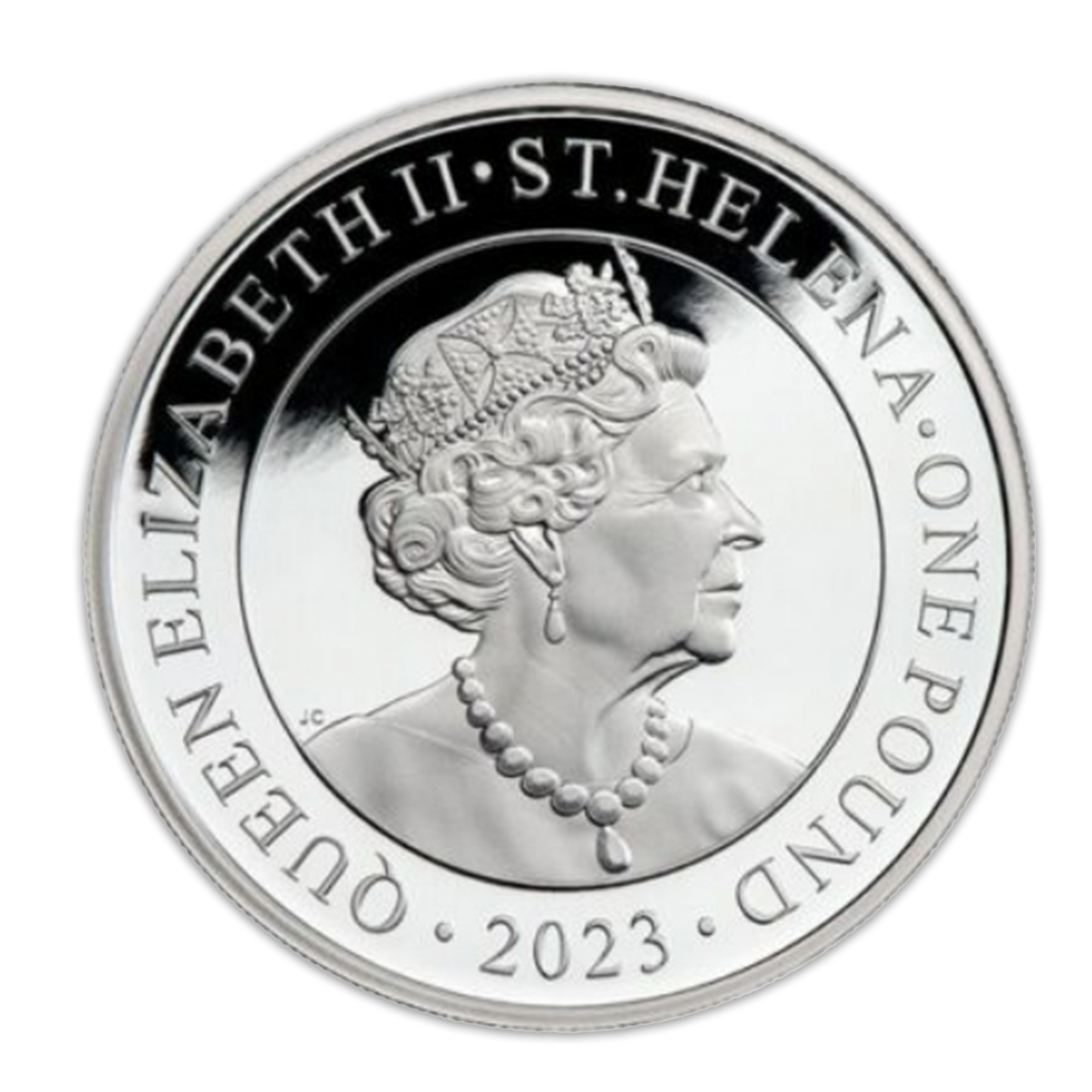 2023 1 oz Saint Helena Lucky Angel Silver - Gold Gile Proof
