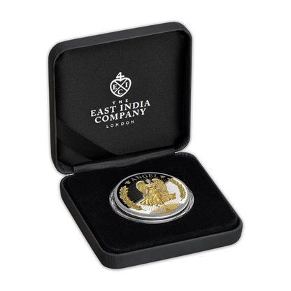 2023 1 oz Saint Helena Lucky Angel Silver - Gold Gile Proof