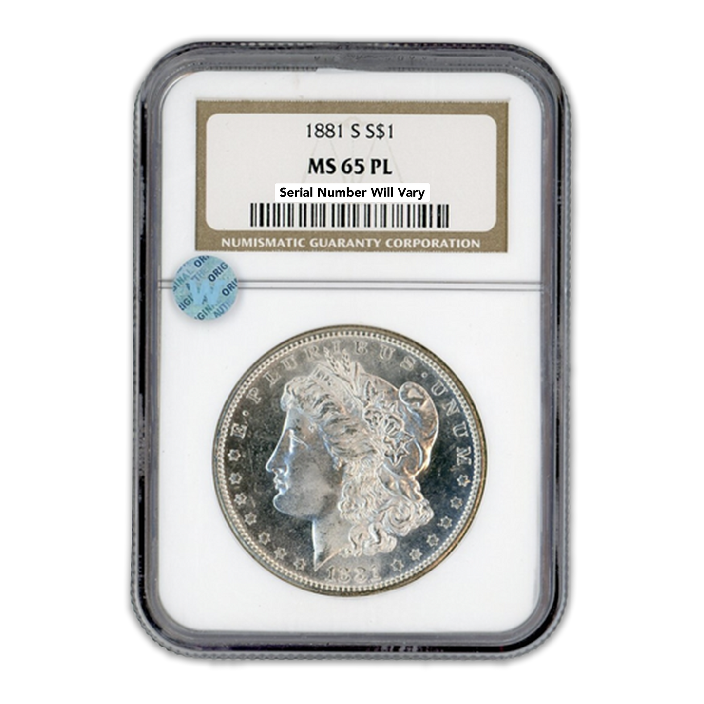1881-S Morgan Silver Dollar San Francisco - MS65 PL Sight White