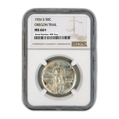 1926-S Oregon Trail Silver Half Dollar Commemorative MS66+