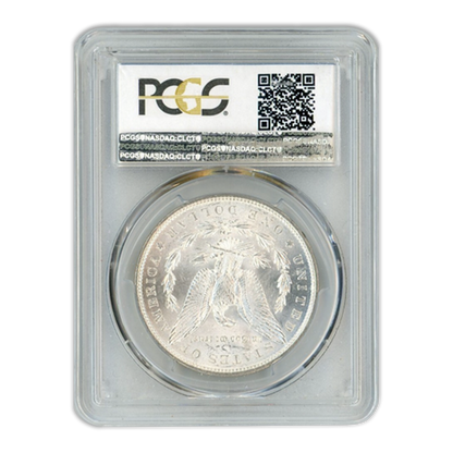 1878 Morgan Silver Dollar 7 Tailfeathers Reverse of 1879- PCGS MS62 Sight White