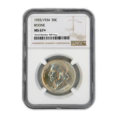 1935/1934 Daniel Boone Half Dollar Commemorative - NGC MS67+