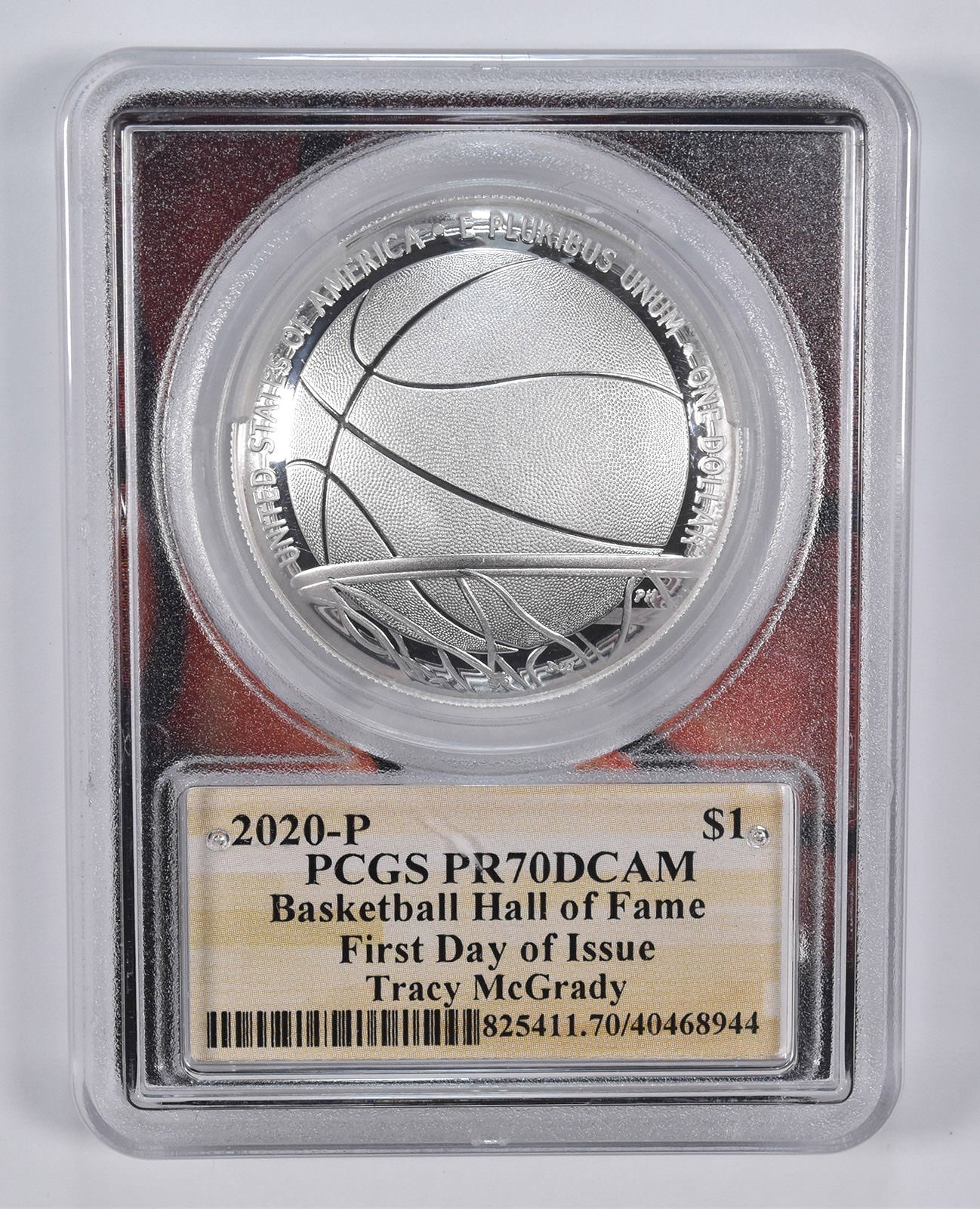 2020 Basketball Hall of Fame Silver Dollar Commemorative - PCGS PR70 McGrady Signature