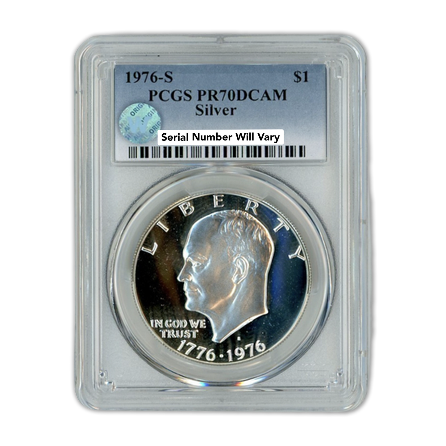 1976-S Eisenhower Silver Dollar - PCGS PR70DCAM Sight White