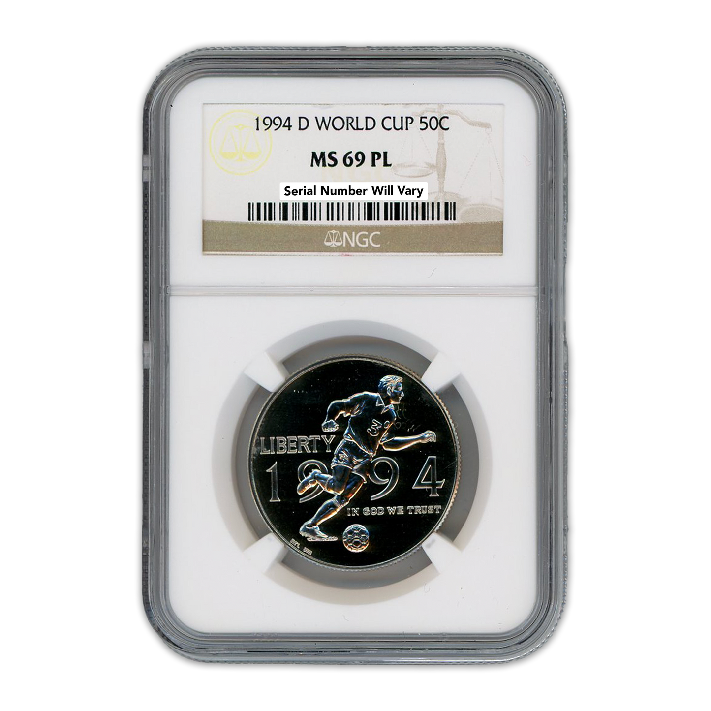 1994-D World Cup Half Dollar - NGC MS69 PL Prooflike