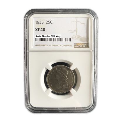 1833 Capped Bust Quarter - NGC XF40